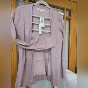 Ann Taylor Pink Cardigan Sweater Elegant Soft Knit